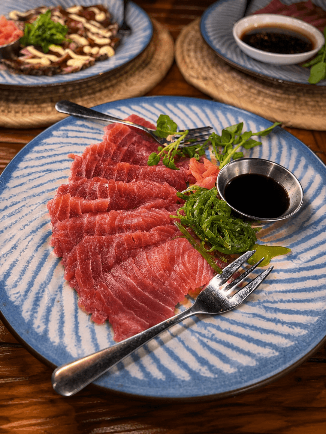 Fresh sashimi at Wahoo Seafood & Grill, Efate